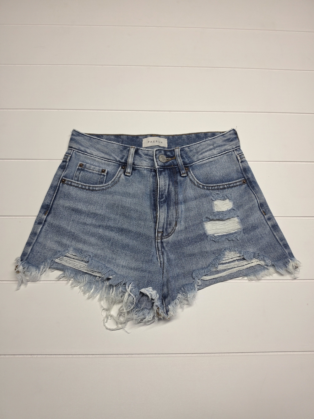 PacSun High-Rise Festival Distressed Denim Shorts Size 23